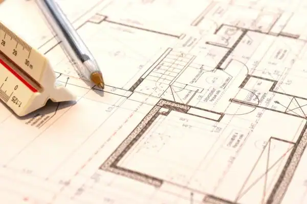 Image of architect Knottingley drawings
